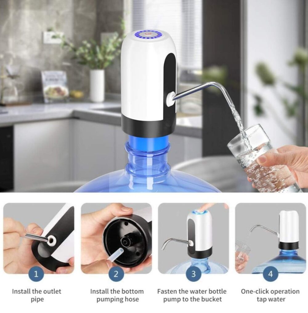 Automatic USB Rechargeable Water Dispenser Pump for 5 Gallon Bottles - Image 3