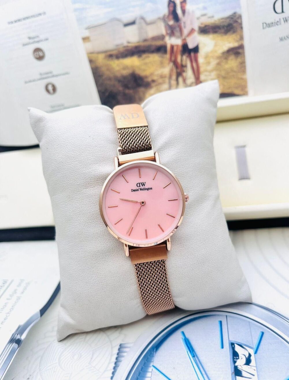 Daniel Wellington Classic Petite Watch – Black Mesh Strap, White Dial - Image 8