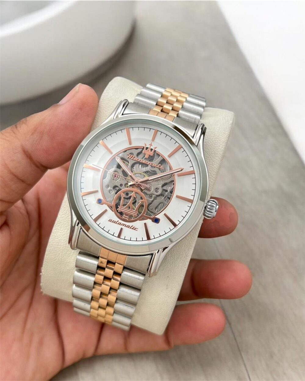 *✅FIRST TIME IN HISTORY masarati  WATCH AUTOMATIC ANTI ALLERGIC METAL BELT TO AMAZE CUSTOMER✅* - Image 2