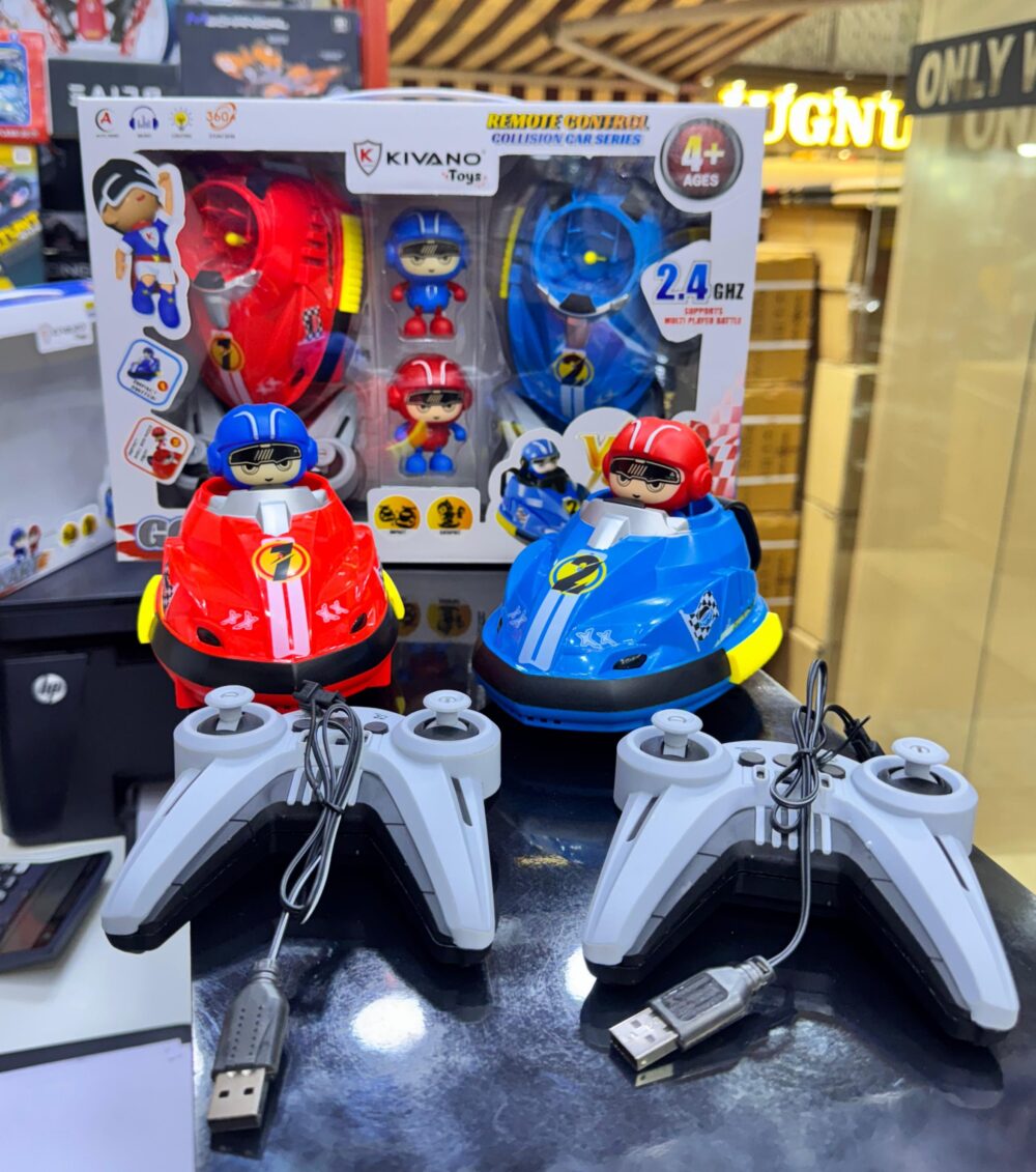 RC Bumper Car | Viral Toy Remote Control, Ejecting Car with Music and LED Lights, Birthday Gifts Toys,Assorted Battle for Girls Boy Kids, Set of 2, 360° Rotation, Parent-Child Competition - Image 4